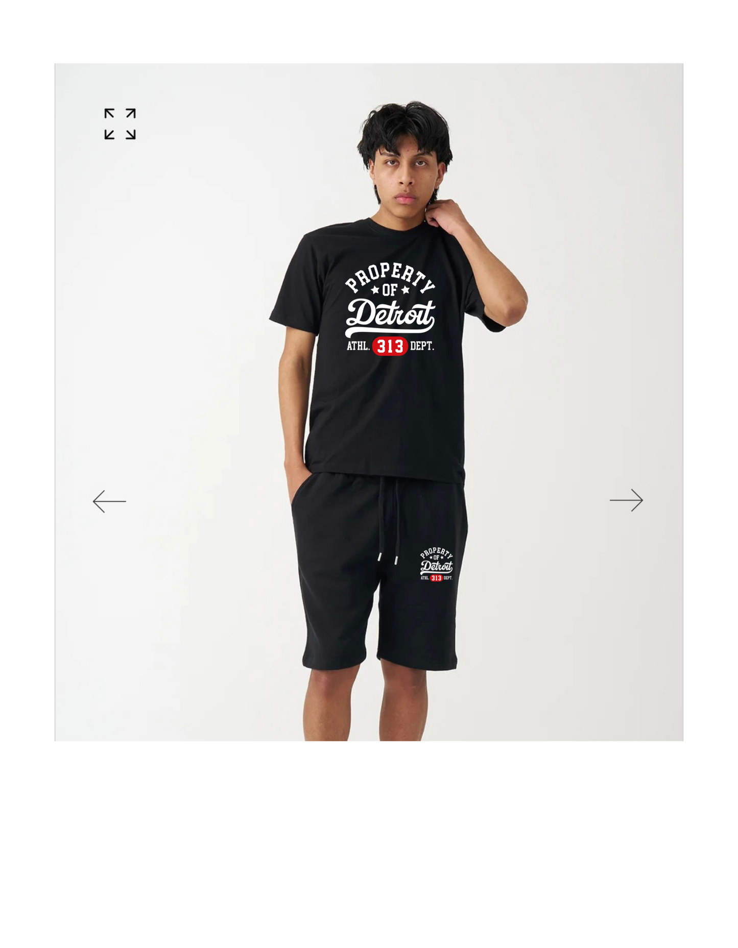 Property of Detroit Men's Short Set Black
